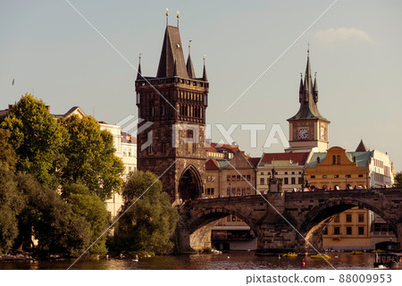 Charles bridge. Prague, Czech Republic. Color tone tuned Charles bridge. Prague, Czech Republic. Color tone tuned 88009953