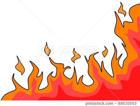 在足夠高的溫度下燃燒的火焰插圖 在足夠高的溫度下燃燒的火焰插圖 88010503