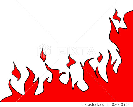 在足夠高的溫度下燃燒的火焰插圖 在足夠高的溫度下燃燒的火焰插圖 88010504