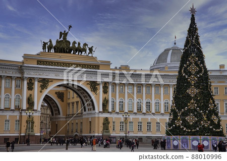 聖彼得堡宮廣場聖誕節 聖彼得堡宮廣場聖誕節 88010996