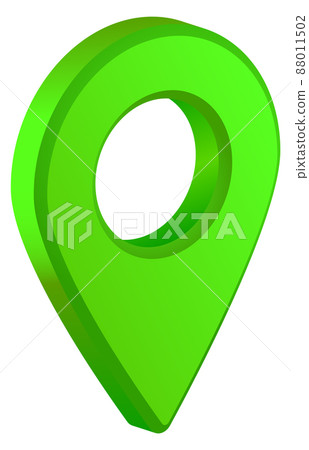 Green geo pin. Map pointer. Destination sign 88011502