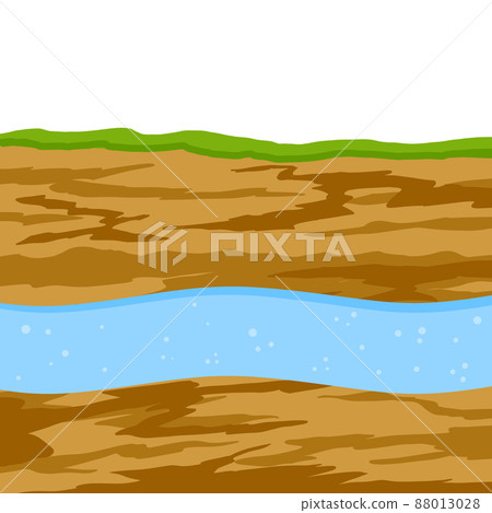 Underground river. Flow of water in earth 88013028