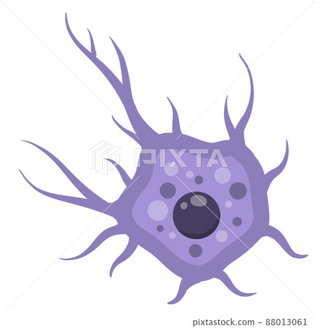 Blue neuron cell. Brain activity 88013061