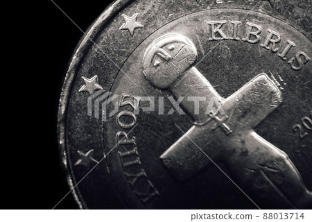 Cypriot euro coin. Business concept. Macro Cypriot euro coin. Business concept. Macro 88013714