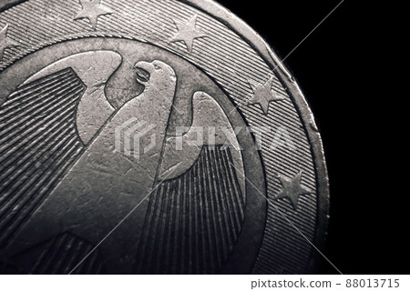 German euro coin. Business concept. Macro 88013715