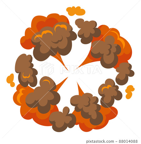 Explosive burst comic effect. Cartoon boom clouds 88014088