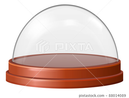 Glass cover for souvenirs. Realistic transparent dome protection 88014089