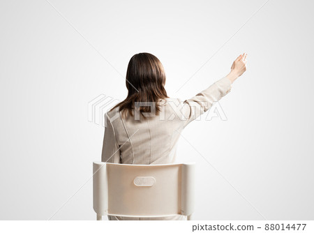 Woman presenting or something demonstrate Woman presenting or something demonstrate 88014477