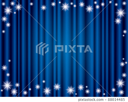 Glittering curtain background illustration (blue) Glittering curtain background illustration (blue) 88014485