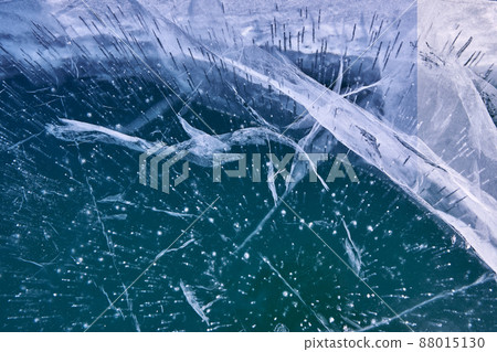 Amazing ice pattern on Baikal lake Amazing ice pattern on Baikal lake 88015130