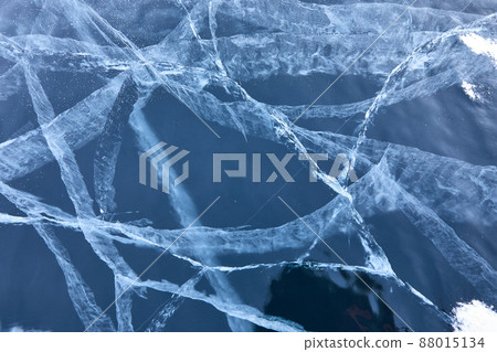 Amazing ice pattern on Baikal lake 88015134