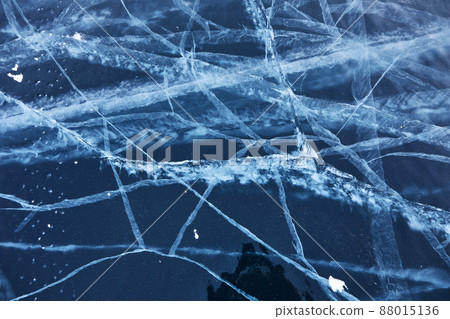 Amazing ice pattern on Baikal lake 88015136
