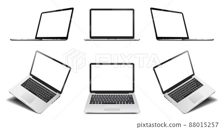 Laptops blank screen isolated on white background Laptops blank screen isolated on white background 88015257