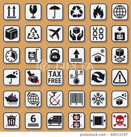 Packaging symbols set Packaging symbols set 88015297