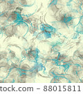 Grey and teal alcohol ink seamless pattern. Modern design. Alcohol ink illustration repeat pattern. 88015811