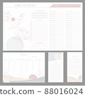 Daily planner minimal elegant vector. Weekly planner template. Organizer and schedule with notes and to-do list. Vector. Isolated 88016024