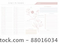 Daily planner minimal elegant vector. Weekly planner template. Organizer and schedule with notes and to-do list. Vector. Isolated 88016034