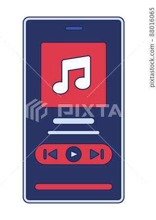 Isolated cellphone device with music player... - Stock Illustration ...