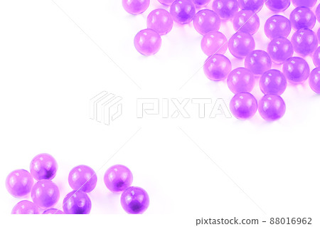 proton purple spherical ball capsules with selective focus isolated on white background proton purple spherical ball capsules with selective focus isolated on white background 88016962