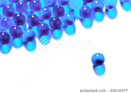 cyan spherical ball capsules with selective focus isolated on white background cyan spherical ball capsules with selective focus isolated on white background 88016977
