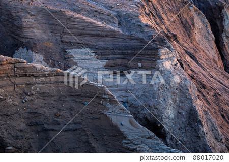 clay mud layered hills in spring closeup at daylight clay mud layered hills in spring closeup at daylight 88017020