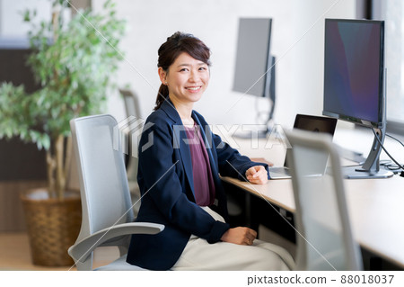 A woman working A woman working 88018037