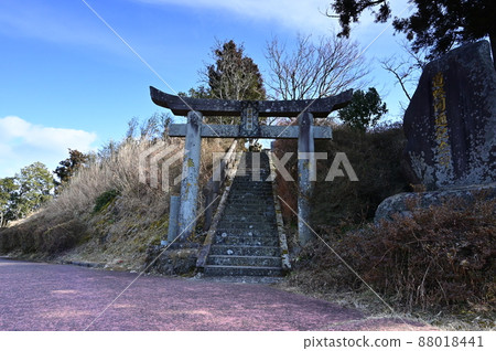 Torii of Kuraoka Shrine enshrined in the highest peak of the Amakusa Islands 88018441