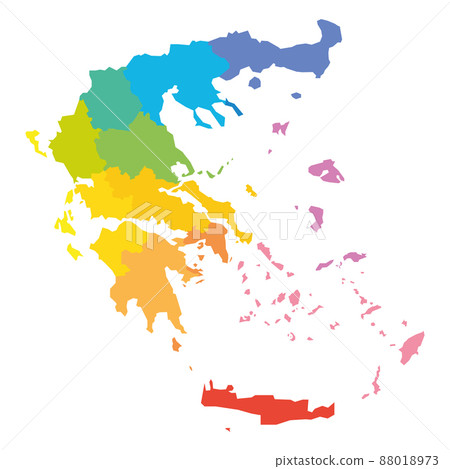Greece - map of decentralized administrations Greece - map of decentralized administrations 88018973