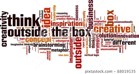 Think outside the box word cloud Think outside the box word cloud 88019135