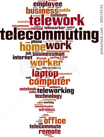 Telework word cloud Telework word cloud 88019142