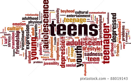 Teens word cloud Teens word cloud 88019143