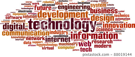 Technology word cloud Technology word cloud 88019144