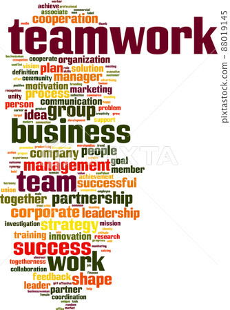 Teamwork word cloud 88019145