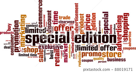 Special edition word cloud Special edition word cloud 88019171
