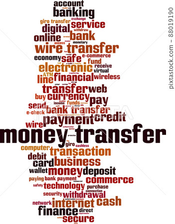 Money transfer word cloud 88019190