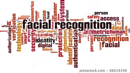 facial recognition word cloud 88019199