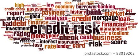 Credit risk word cloud Credit risk word cloud 88019202