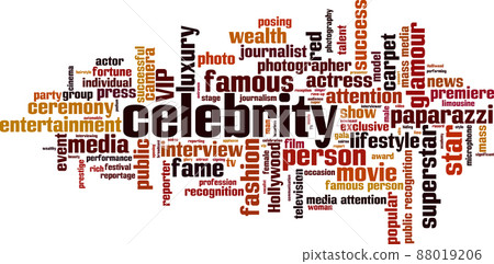 Celebrity word cloud 88019206