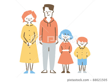 Family of 4 good friends_color 88021505