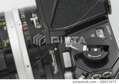 Film winding part of old single-lens reflex camera Film winding part of old single-lens reflex camera 88021973