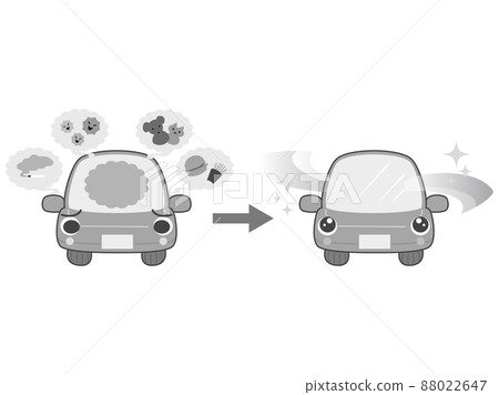 Illustration that deodorizes the odor in the car 88022647