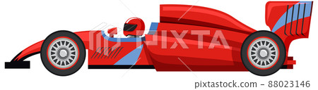 Red racing car on white background Red racing car on white background 88023146