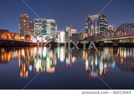 《Osaka Prefecture》 Osaka city night view, Yodogawa riverbed 《Osaka Prefecture》 Osaka city night view, Yodogawa riverbed 88023669