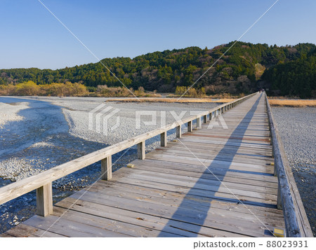 Shizuoka Shimada_The longest wooden bridge in the world, Horai Bridge Shizuoka Shimada_The longest wooden bridge in the world, Horai Bridge 88023931