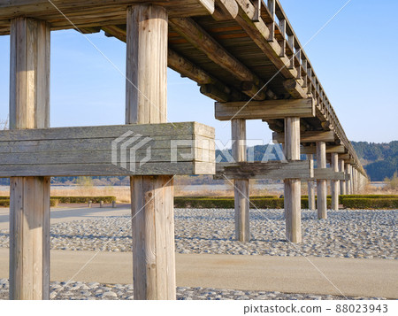 Shizuoka Shimada_The longest wooden bridge in the world, Horai Bridge Shizuoka Shimada_The longest wooden bridge in the world, Horai Bridge 88023943
