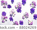 Purple viola background material 88024269