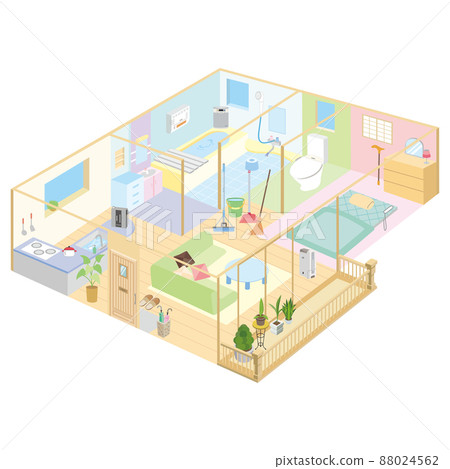 從一層以上看到的客廳佈局房間房間 88024562