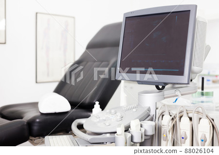 Tools and monitor for ultrasound test in cabinet Tools and monitor for ultrasound test in cabinet 88026104