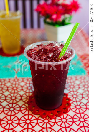 traditional thai drink,Iced roselle juice traditional thai drink,Iced roselle juice 88027168