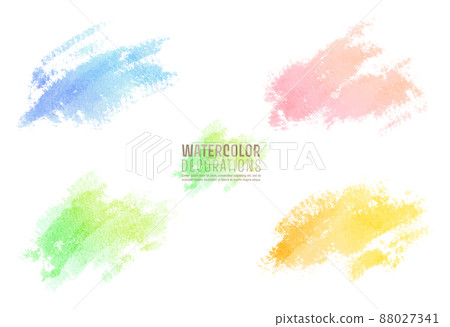 水彩矢量畫筆描邊素材 88027341
